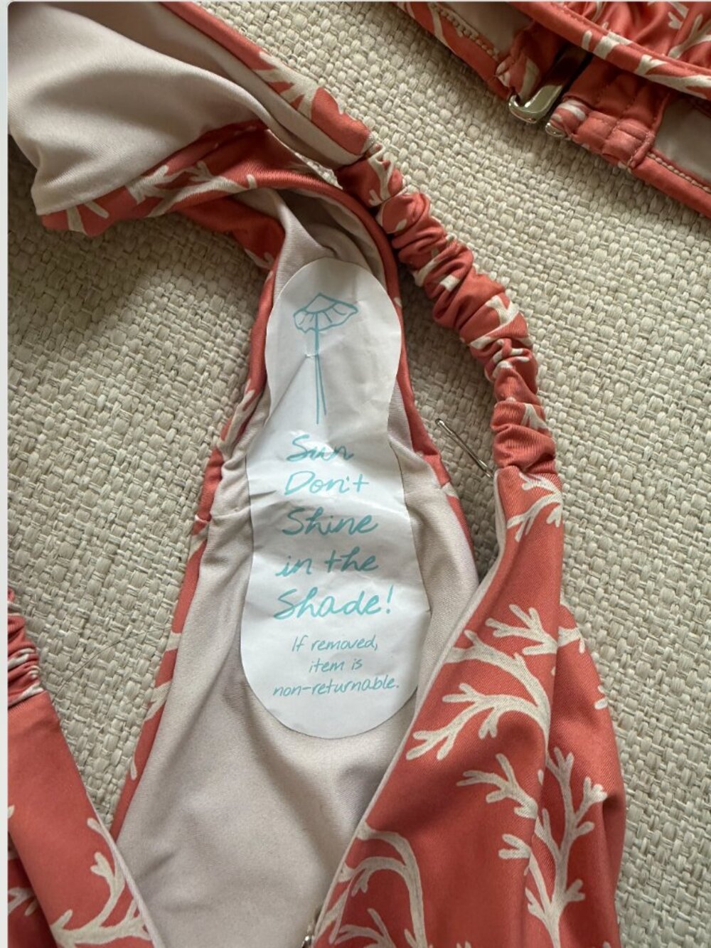 Ricki Beach Club Bikini Top & Bottom-Coral - Picture 6 of 8